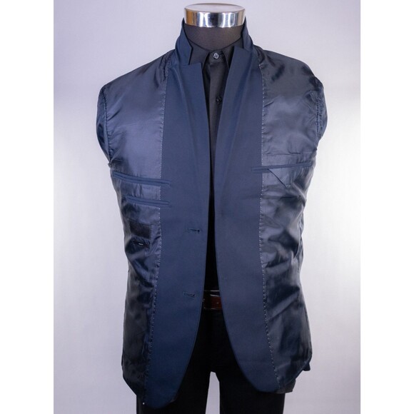 H&M Mens Blazer Jacket Size 40R Slim Fit Stretch Sport Coat Two Button Poly - Picture 9 of 14